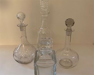 Glass decanters