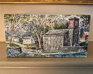 Watercolor "building block" - Breck's Mill - Jim McGlynn