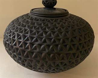 Raku pottery - signed