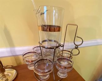 Mid-century modern cocktail set