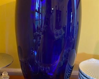 X-Large Cobalt blue glass vase