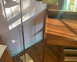 Modern brass floor lamp