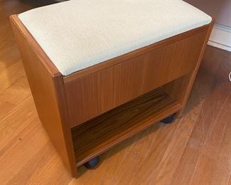 Teak storage bench