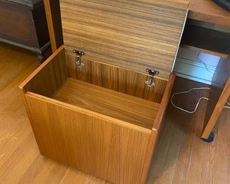 Teak storage bench