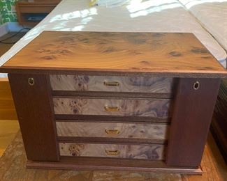Burlwood jewelry box