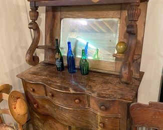 Antique Dresser w/ beveled edge mirror