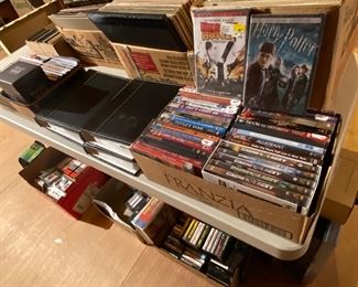 LPs, CDs, Betas, DVDs, VHS, Cassettes
