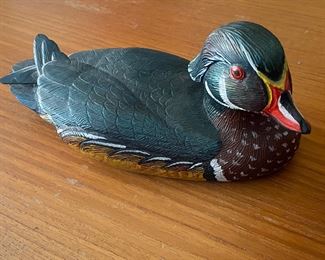 Hand Carved Wood Duck by Nate Silvola