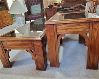 Coffee table-15 inches high
Side table-20 inches high