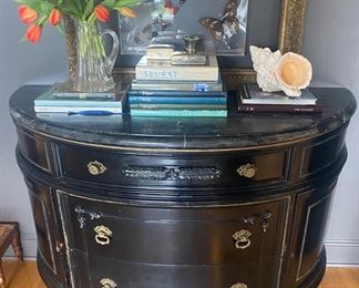 Antique Black Bombay Chest of Drawers