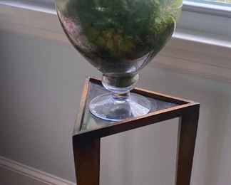 1 of 3 Triangular Nesting Table / Decorative Jar