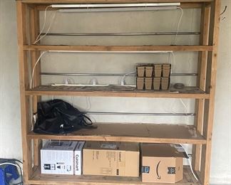 Grow Light Shelving Unit on Wheels