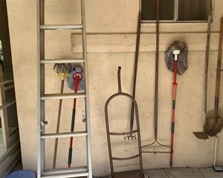 Ladders and garden tools