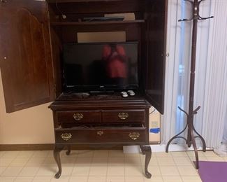 Open view of armoire 