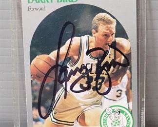 Larry Bird (HOF) Boston Celtics Autographed Card, With COA