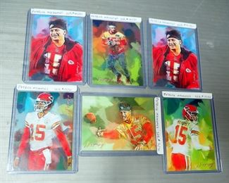 Edward Vela Patrick Mahomes Kansas City Chiefs Cards, Qty 6, Various Images