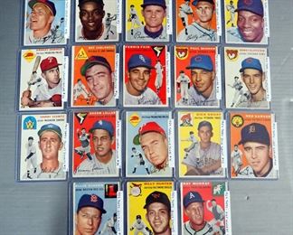 1954 Topps Baseball Player Cards, Total Qty 18, Includes Monte Irvin (HOF)