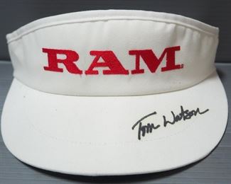 Tom Watson Autographed Ram Visors, Qty 2
