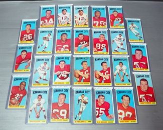1965 Topps Kansas City Chiefs Player Cards, Qty 26, Includes Ed Budde, Buck Buchanan, Len Dawson, Bobby Bell, And More