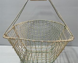Antique Wire Basket, 17" High x 17" Wide x 16" Deep