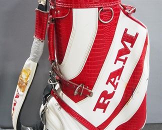 Tom Watson Autographed FX Ram Golf Tom Watson Golf Bag, With Golf Gloves And Ball