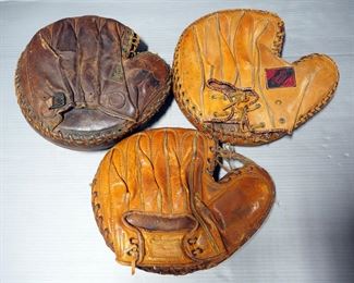 Rawlings, Nokona, And Reach Vintage Catchers Mitts, Total Qty 3