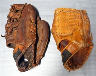 Hawthorne Stan Musial Professional Model Baseball Glove, And MacGregor Willie Mays Personal Model Baseball Glove