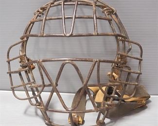 Vintage Baseball Catchers Masks, Various Styles, Qty 4, And Laced Pads, Qty 2