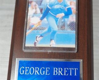 Kansas City Royals Player Card Plaques Qty 3, Includes George Brett, Amos Otis, And Royals Card
