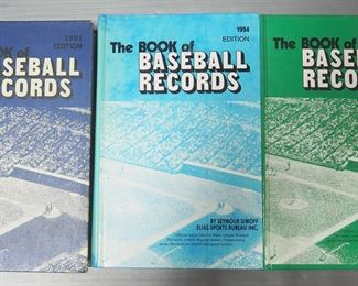 The Book Of Baseball Records, Qty 3, Includes 1981, 1992, And 1994, Hardbacks