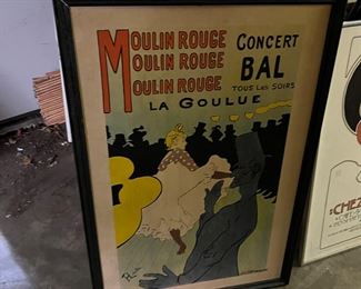 Moulin Rouge Concert Bal Vintage Framed Print