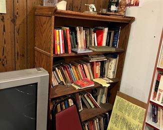 books, solid wood bookshelves