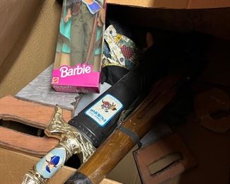 toys, barbies, props