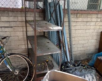 metal shelves