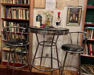 50s style vintage bar table and bar stools