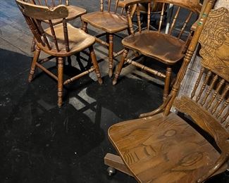 Vintage solid wood chairs