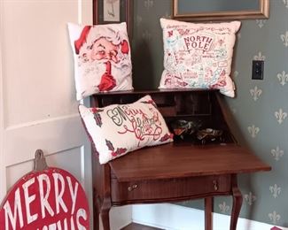 Drop front secretary