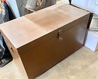 Large Wooden Hand Built Storage Box