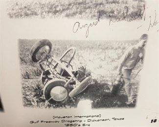 Photo's of racing scenes. Houston International, Gulf Freeway Dragstrip  Dickenson, Texas  "1950's era.