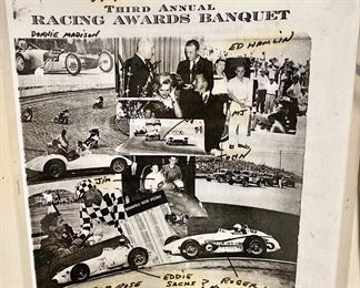 Third Annual Racing Awards Banquet. Houston, Texas. Autograph by AJ Foyt, 1999.