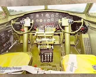 Plane cockpit  photo poster
