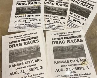 Drag Races Posters, Kansas City, Mo. "1956"
