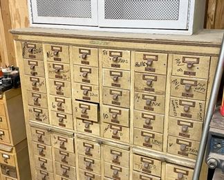 Metal Card File Cabinets