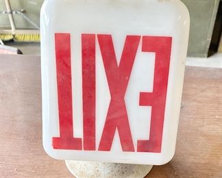 Porcelain "Exit" Sign