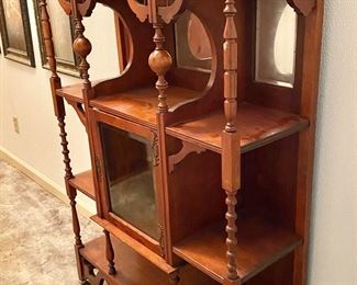 Antique Stick and Ball Curio Cabinet