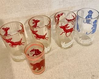 Vintage Animal Glasses