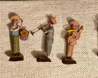 Wooden Miniature Mariachi Band, Made in Mexico