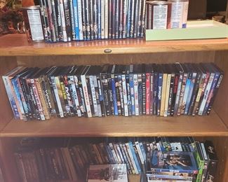 DVDs $2 each; Blu-Ray DVDs $5 each. Also lots of CD's for $2 each!