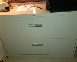 Lateral file cabinet; $50