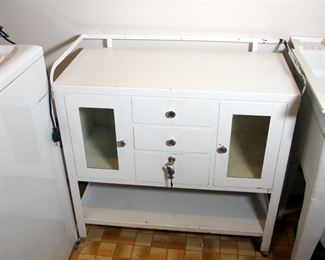 Antique White Doctor’s Cabinet
